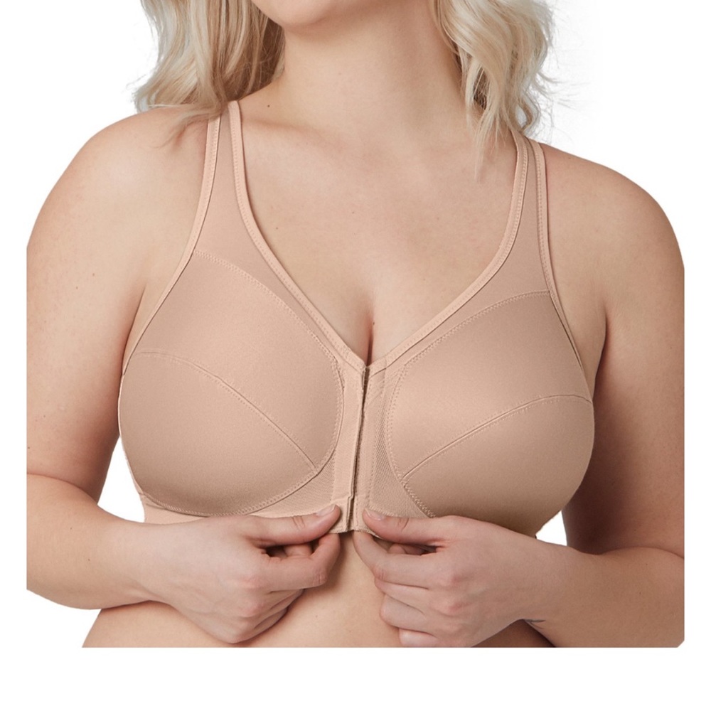 NEW 44D Glamorise Sport Bra Nude /Tan Wire-free NWT